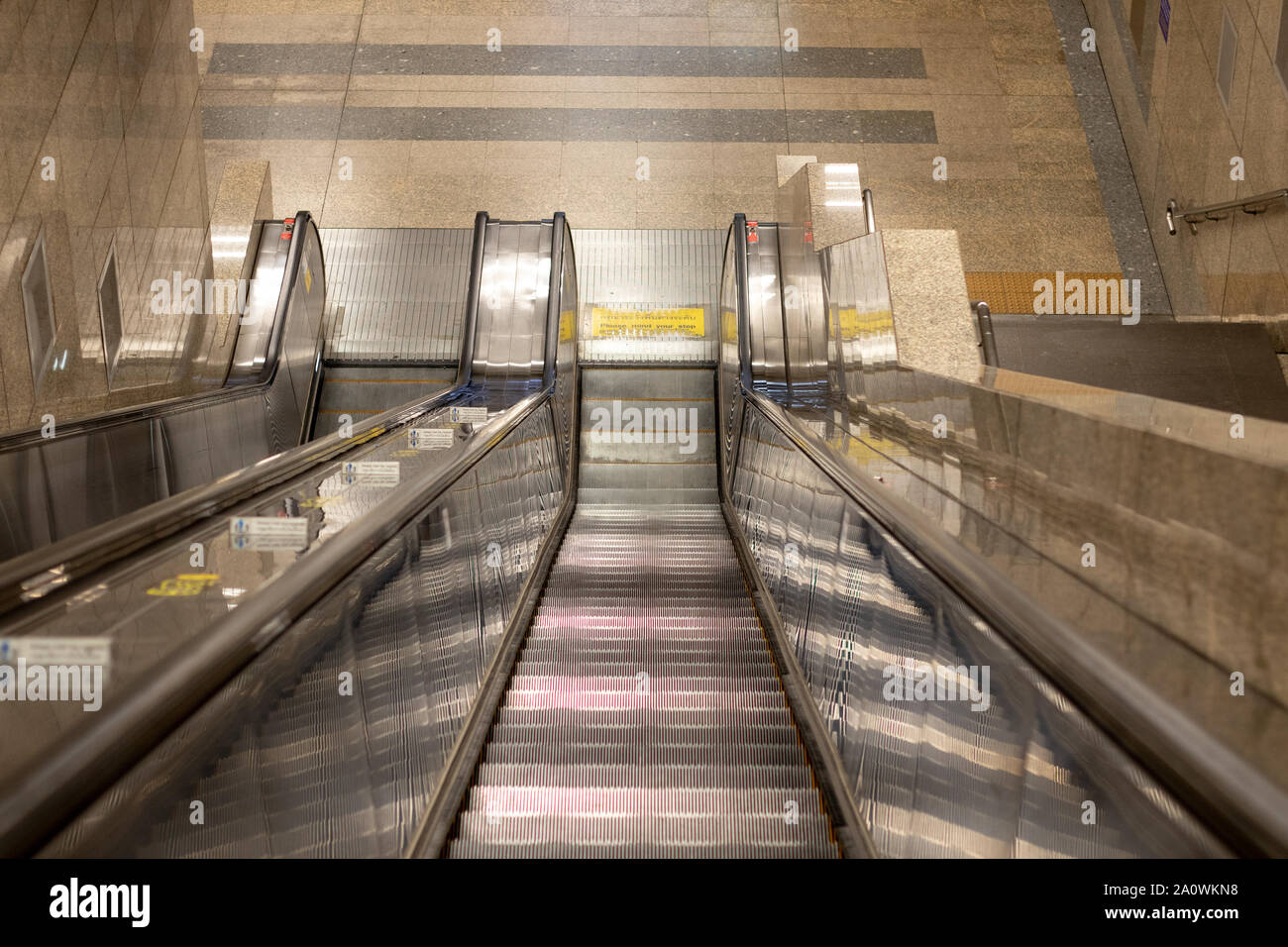 Bangkok / Thailandia - 29 Settembre 2018: Vuoto escalator a Bangkok in Tailandia Foto Stock