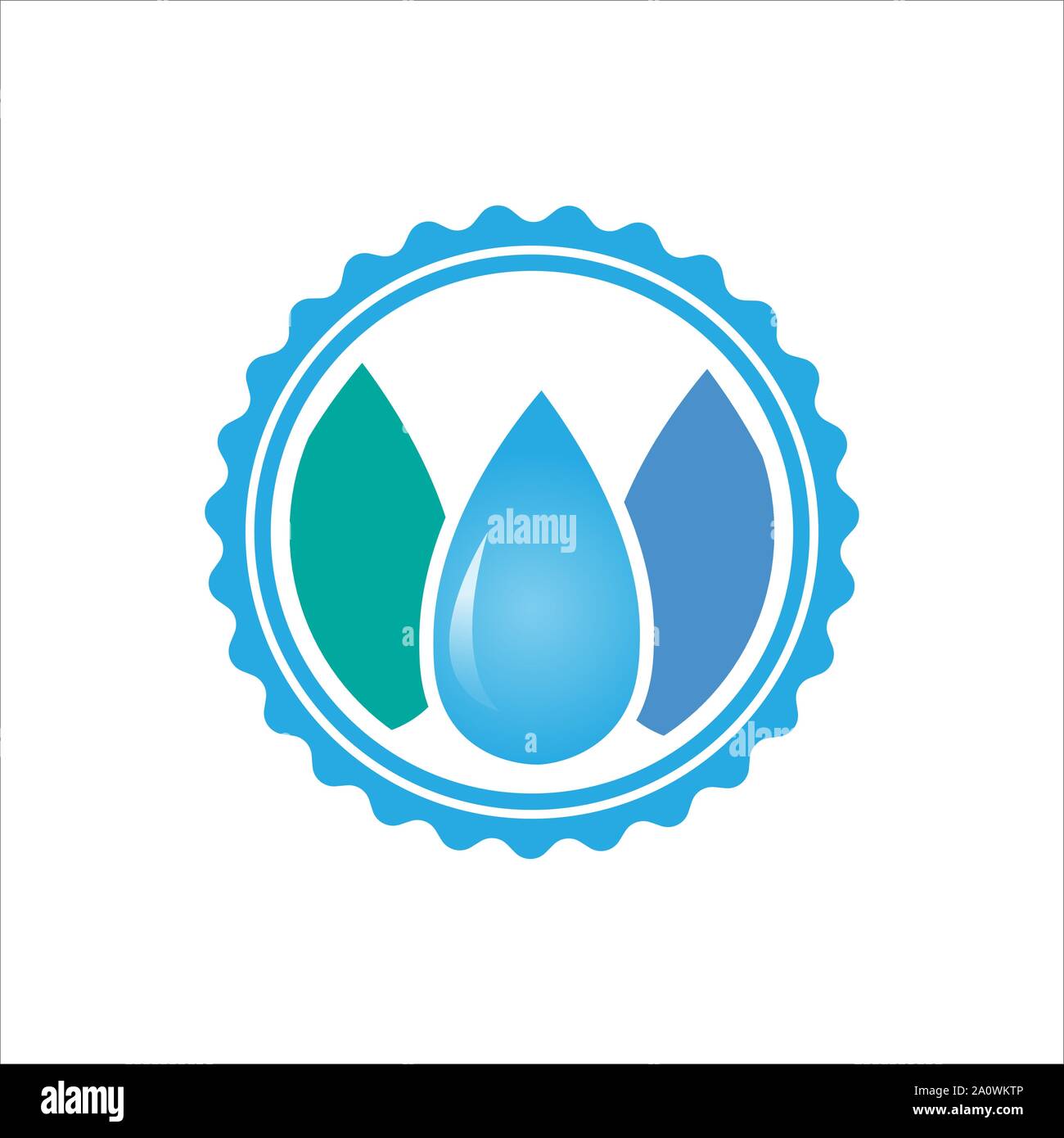 Acqua goccia di liquido fresco Aqua logo a forma di onda modello icona pulire EPS vettoriali 10 per business card ETC Illustrazione Vettoriale