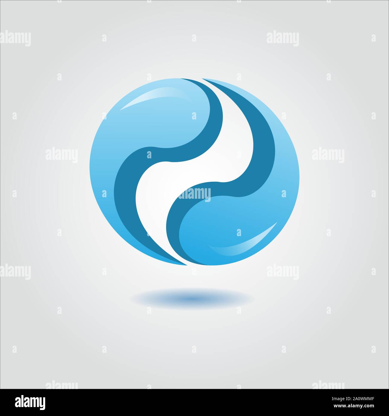 Acqua goccia di liquido fresco Aqua logo a forma di onda modello icona pulire EPS vettoriali 10 per business card ETC Illustrazione Vettoriale