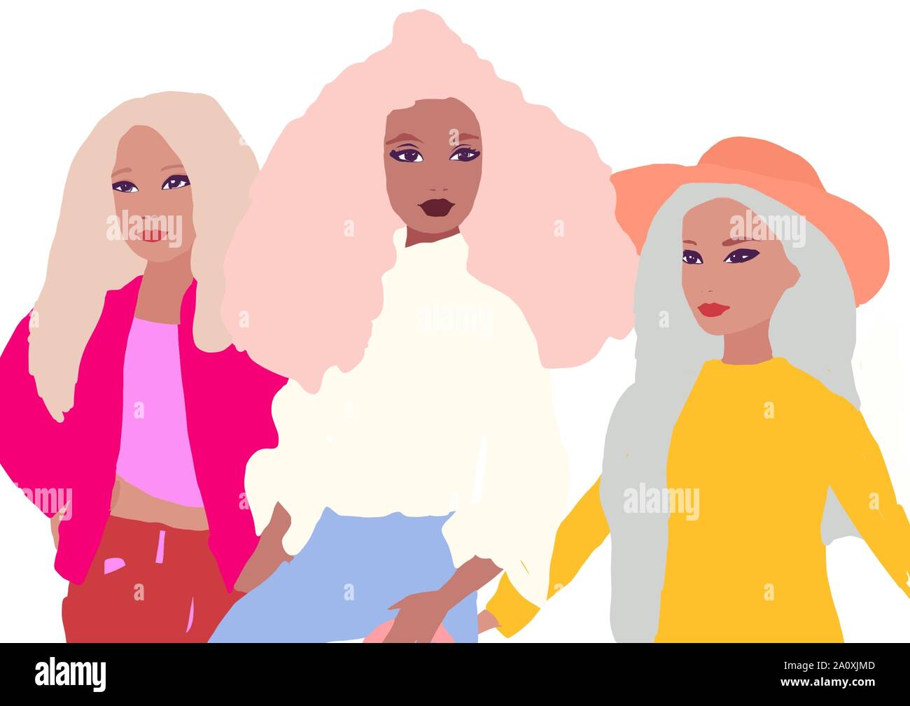 Illustrazione Moda modello Foto Stock