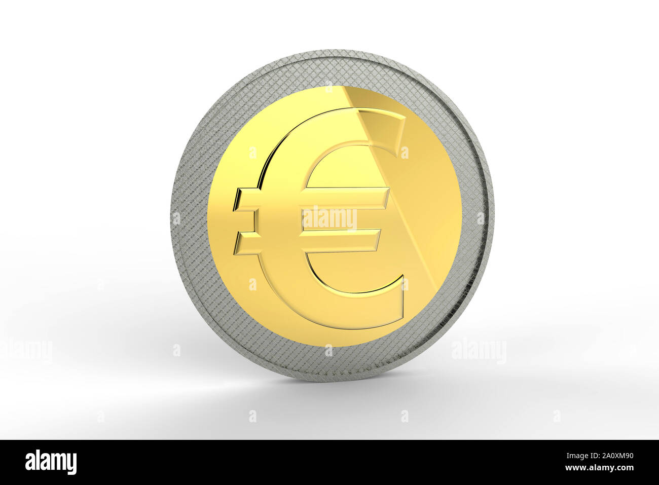 Euro europeo battere moneta Foto Stock
