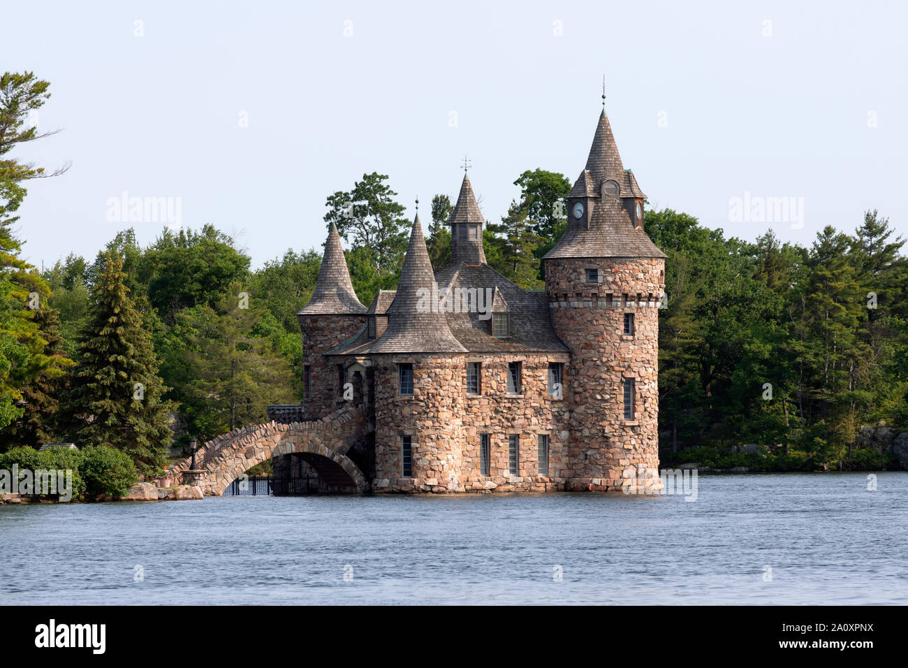 Casa potenza, Boldt Castello, 1000 isole, St Lawrence River Foto Stock