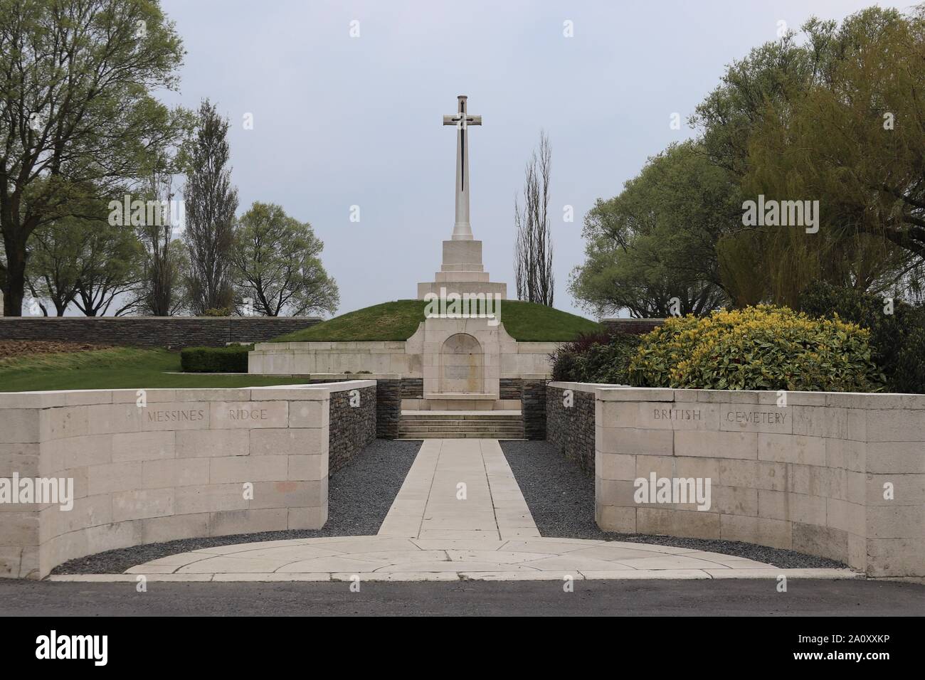 Messines Ridge cimitero britannico vicino Ypres / Ieper Fiandre Foto Stock