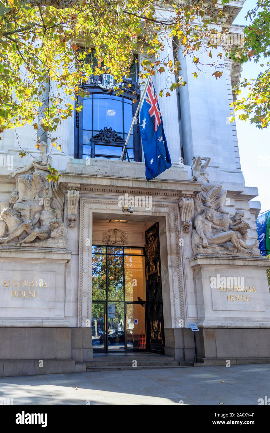 Australia House, casa per l'Alta Commissione australiana sullo Strand, Londra, Regno Unito Foto Stock