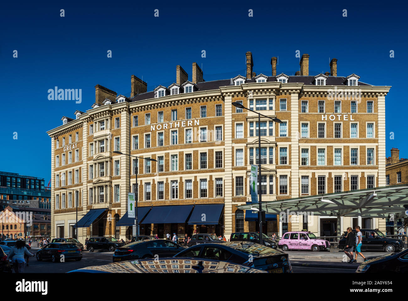 Great Northern Hotel London alla stazione Kings Cross di Londra. Costruito nel 1854. Foto Stock