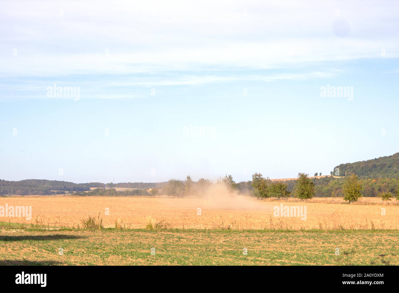 Il cambiamento climatico, essiccato dei campi in agricoltura Foto Stock