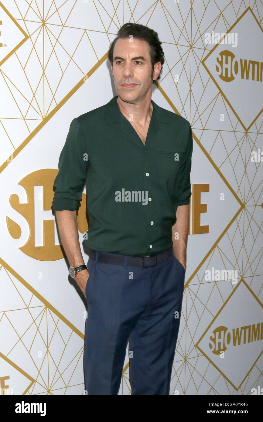 West Hollywood, CA. Xxi Sep, 2019. Sacha Baron Cohen presso gli arrivi per SHOWTIME Emmy celebrazione della vigilia, San Vicente Bungalows, West Hollywood, CA, 21 settembre 2019. Credito: Priscilla concedere/Everett raccolta/Alamy Live News Foto Stock