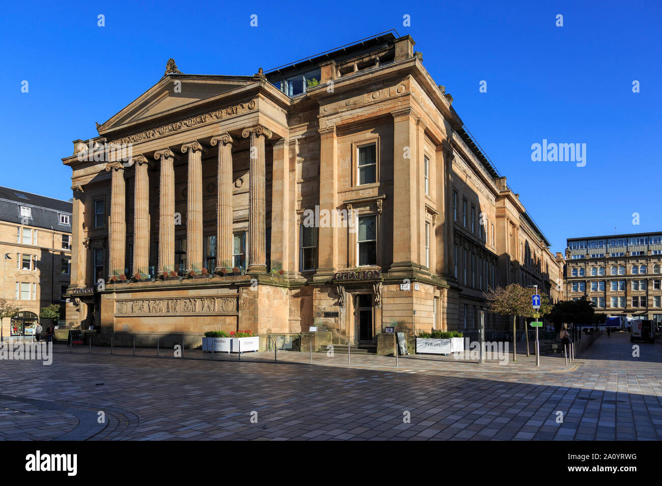 L'ex Glasgow Sheriff Court in Wilson Street ora citazione Ristorante e bar. Foto Stock