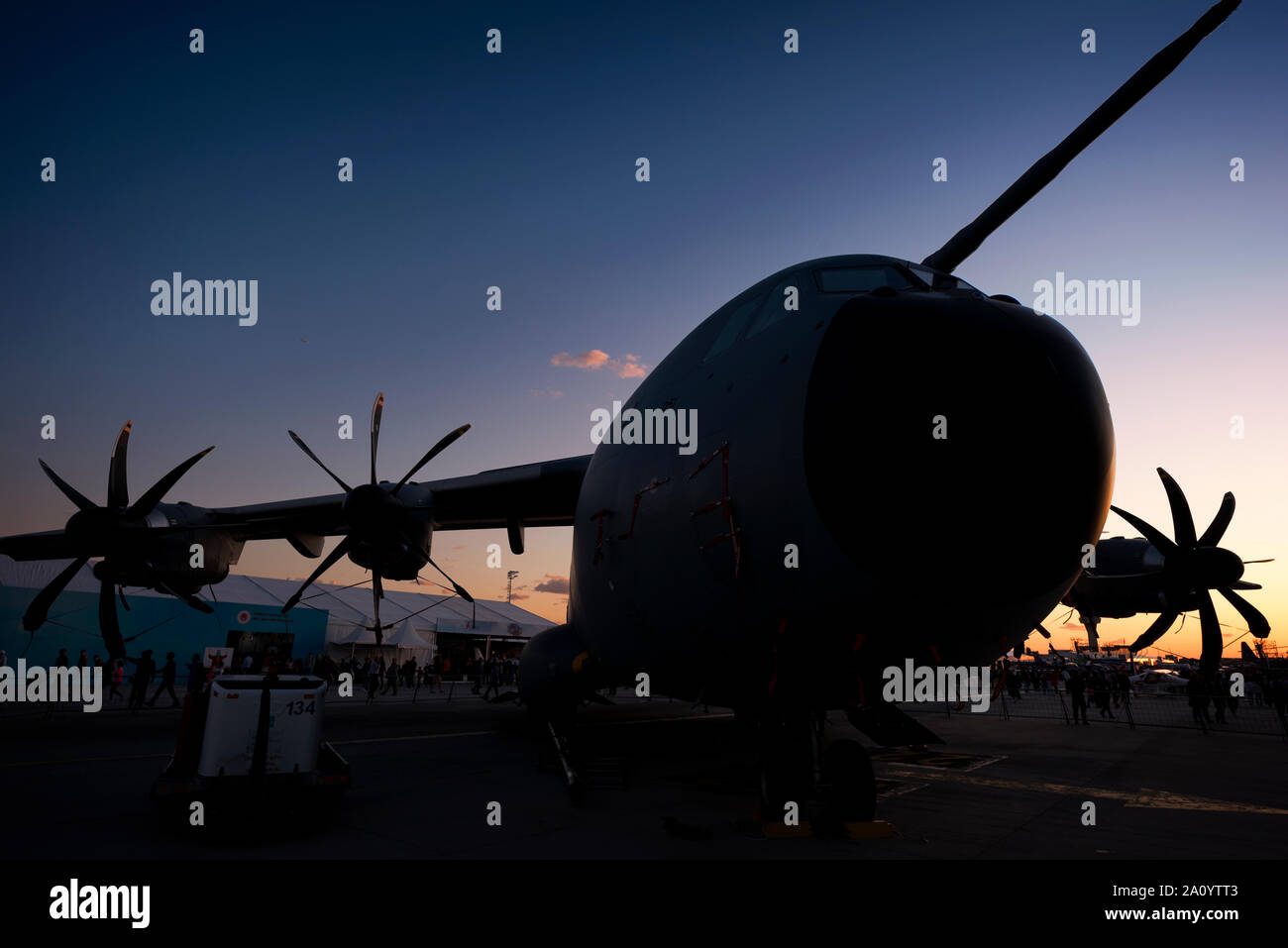 Teknofest 2019 militari di Air force technologies show in aeroporto Ataturk, Istanbul, Turchia. Settembre 21, 2019 Foto Stock