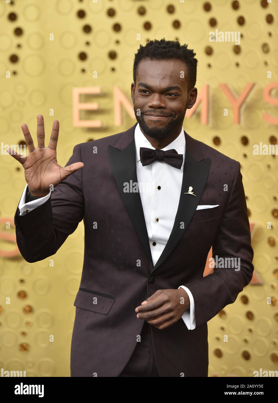 Los Angeles, Stati Uniti d'America. Il 22 settembre, 2019. William Jackson Harper arriva per la settantunesima annuale di Primetime Emmy Awards tenutosi presso il Teatro di Microsoft in downtown Los Angeles Domenica, Settembre 22, 2019. Foto di Christine masticare/UPI Credito: UPI/Alamy Live News Foto Stock