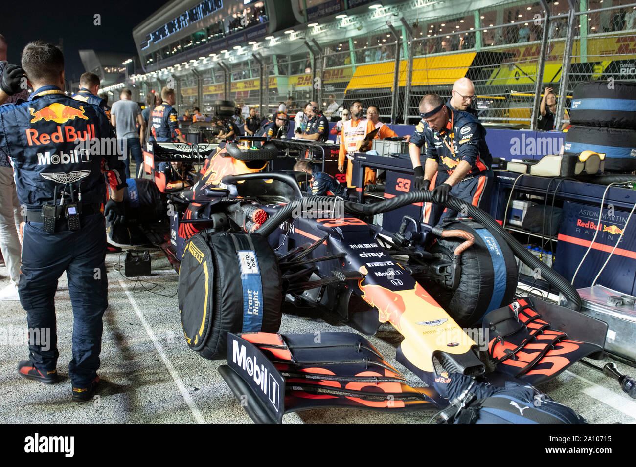 SINGAPORE, 22-09-2019, circuito cittadino di Marina Bay, Singapore GP di Formula 1, Max Verstappen Foto Stock