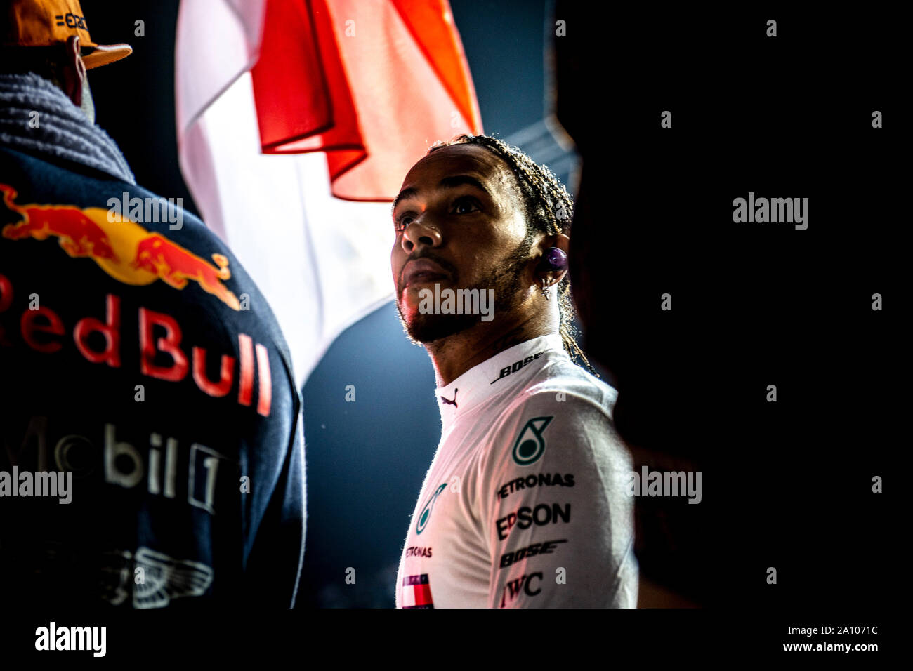 SINGAPORE, 22-09-2019, circuito cittadino di Marina Bay, Singapore GP di Formula 1, Lewis Hamilton Foto Stock