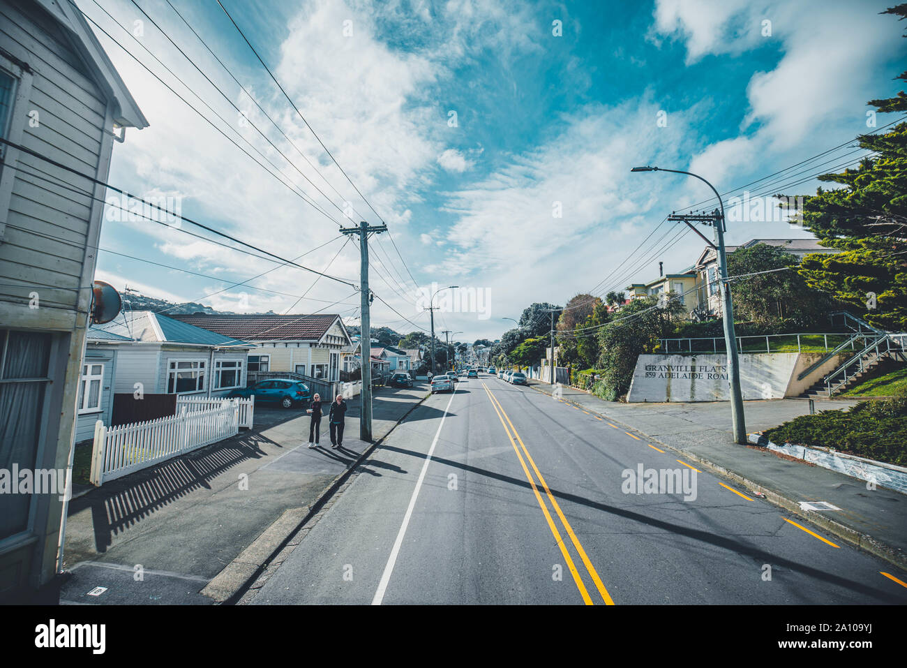 Wellington, Nuova Zelanda - 23 agosto 2019 :Street View di Adelaide Road Wellington, Nuova Zelanda Foto Stock