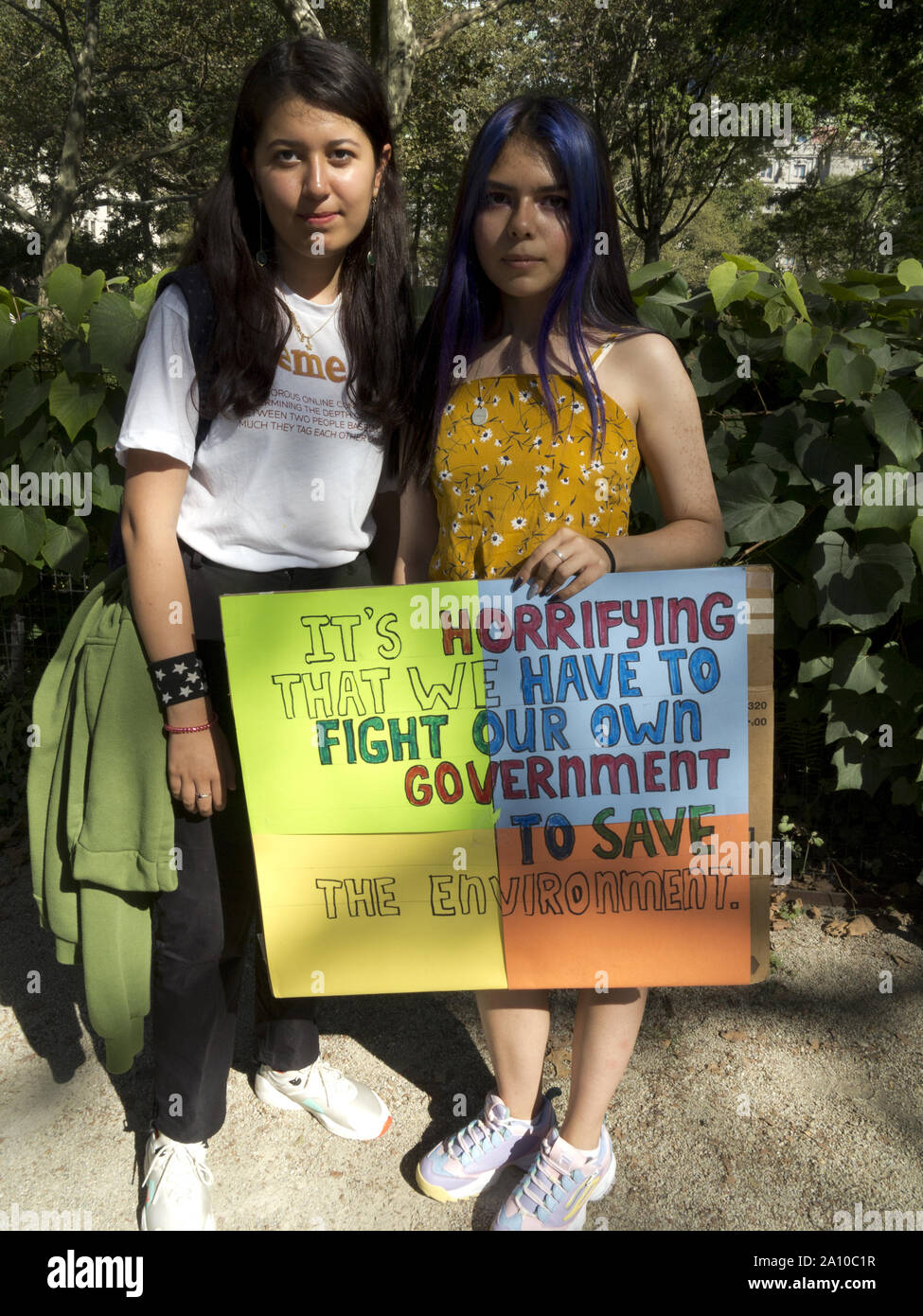 La città di New York, Stati Uniti d'America. Xx Settembre, 2019, sciopero del clima Foto Stock