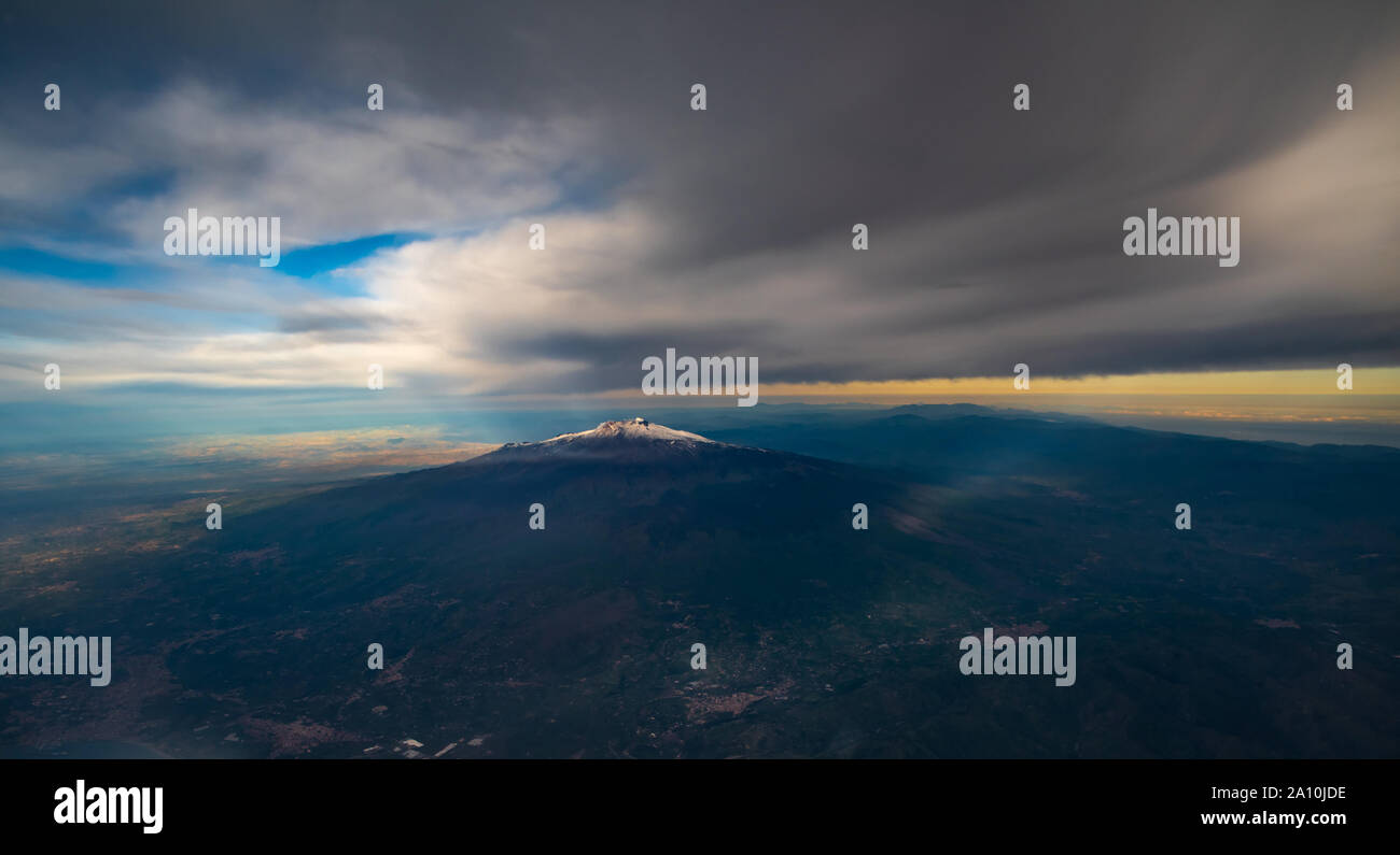 Il monte Etna, Sicilia Isola, Italia Foto Stock