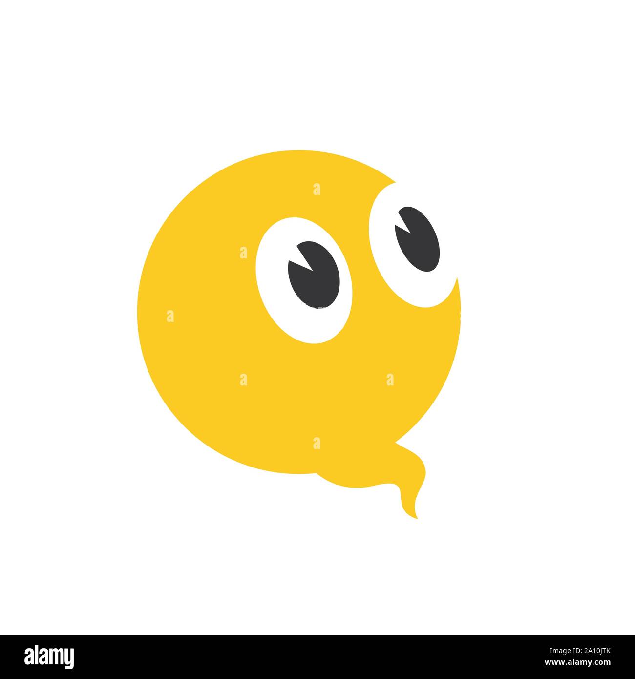 Carino mascotte palloncini di dialogo parlato di bolla logo icona vettore Illustrazione Vettoriale