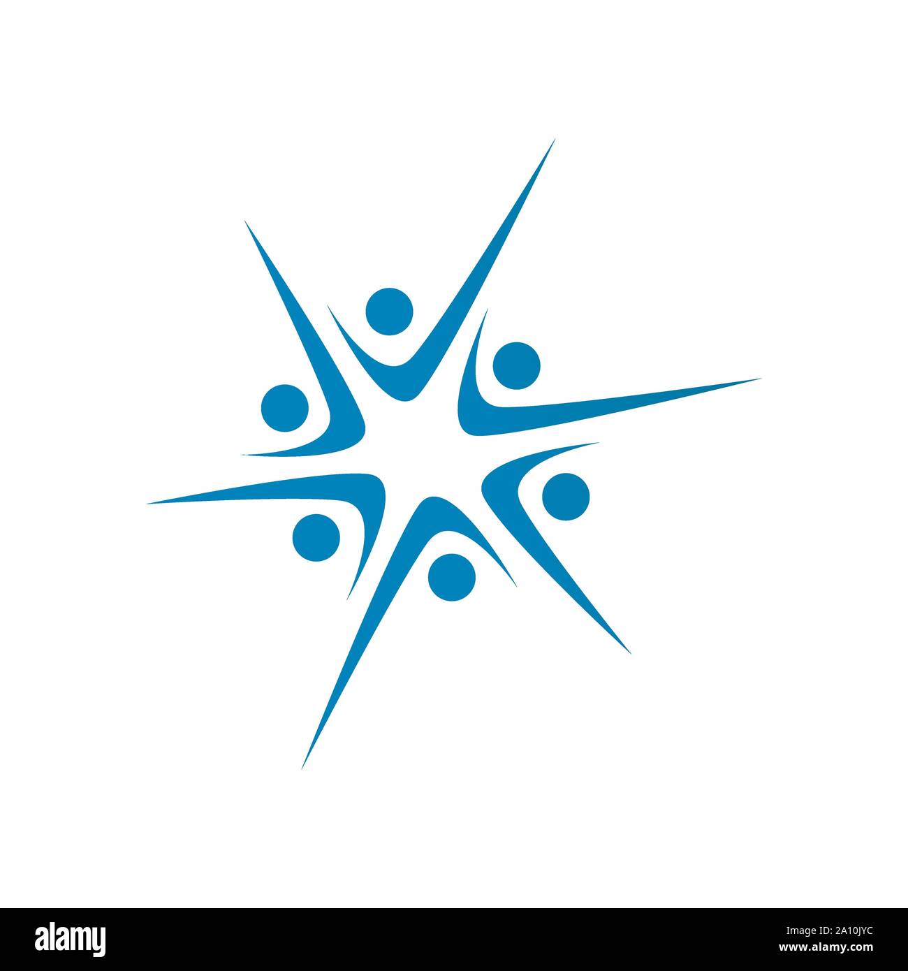 Gruppo di persone comunità convivere unità logo design vettore illustrazione del simbolo Illustrazione Vettoriale