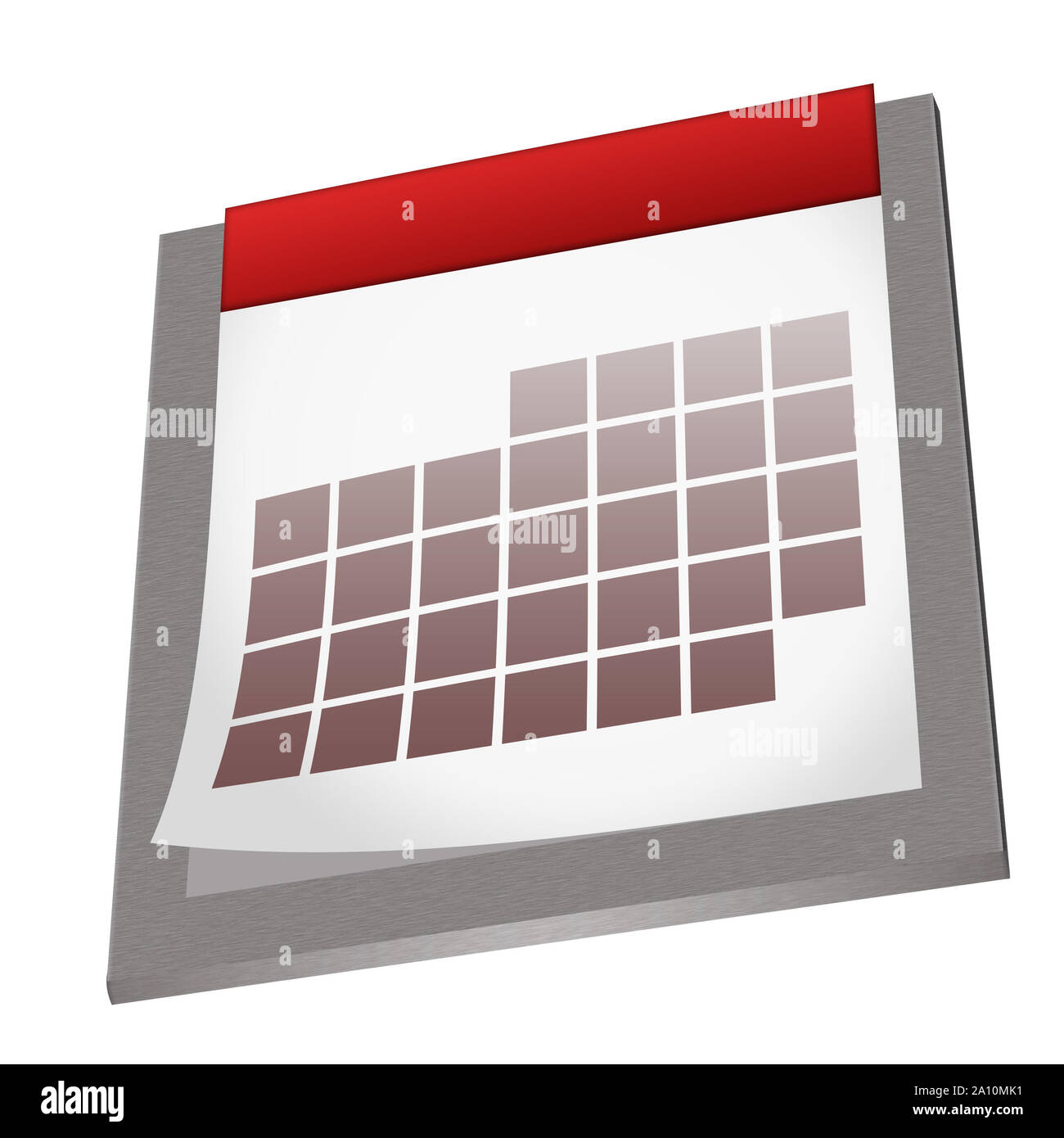 Illustrazione di un vuoto icona calendario Foto Stock