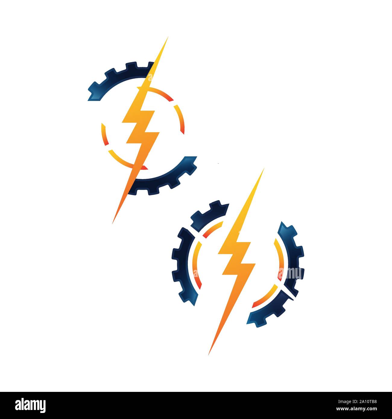 Riparazione elettrica elettricista logo design concept vector Modello icona Illustrazione Vettoriale