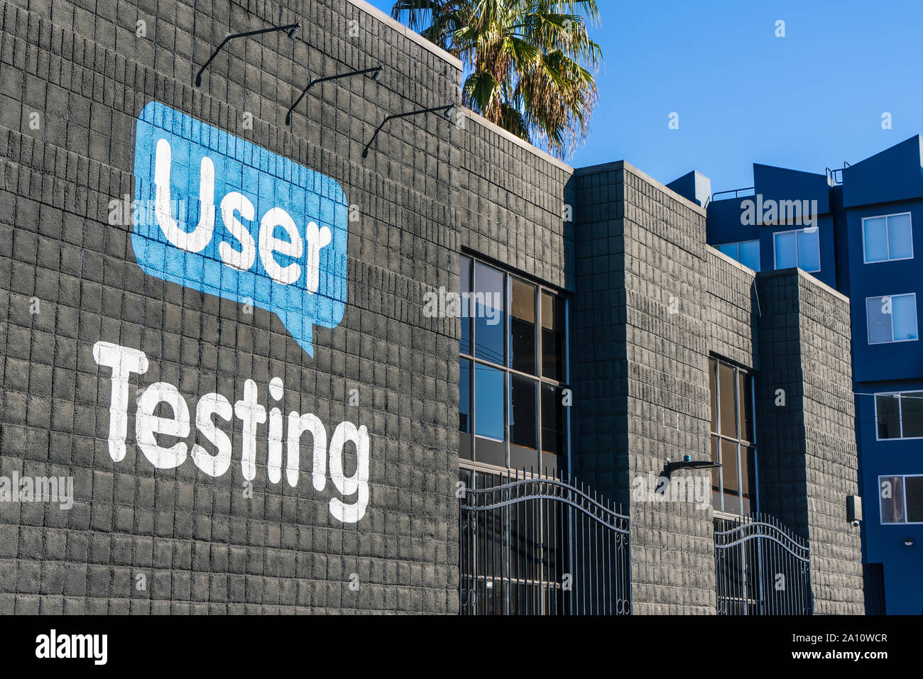 Sep 20, 2019 San Francisco / CA / STATI UNITI D'AMERICA - UserTesting corporate headquarters; UserTesting è una società di software che offre una piattaforma per il cliente feedbac Foto Stock