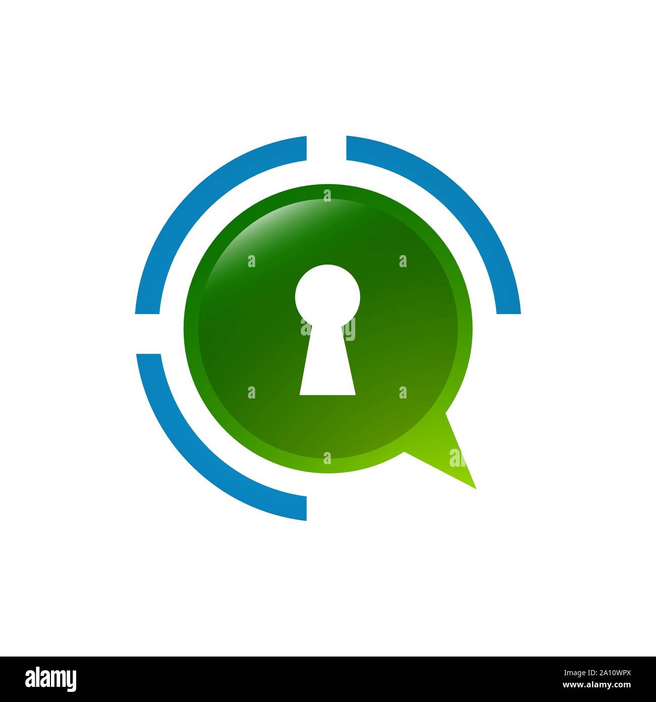 Sicurezza per privat chat logo segreto segno design concept design template Illustrazione Vettoriale