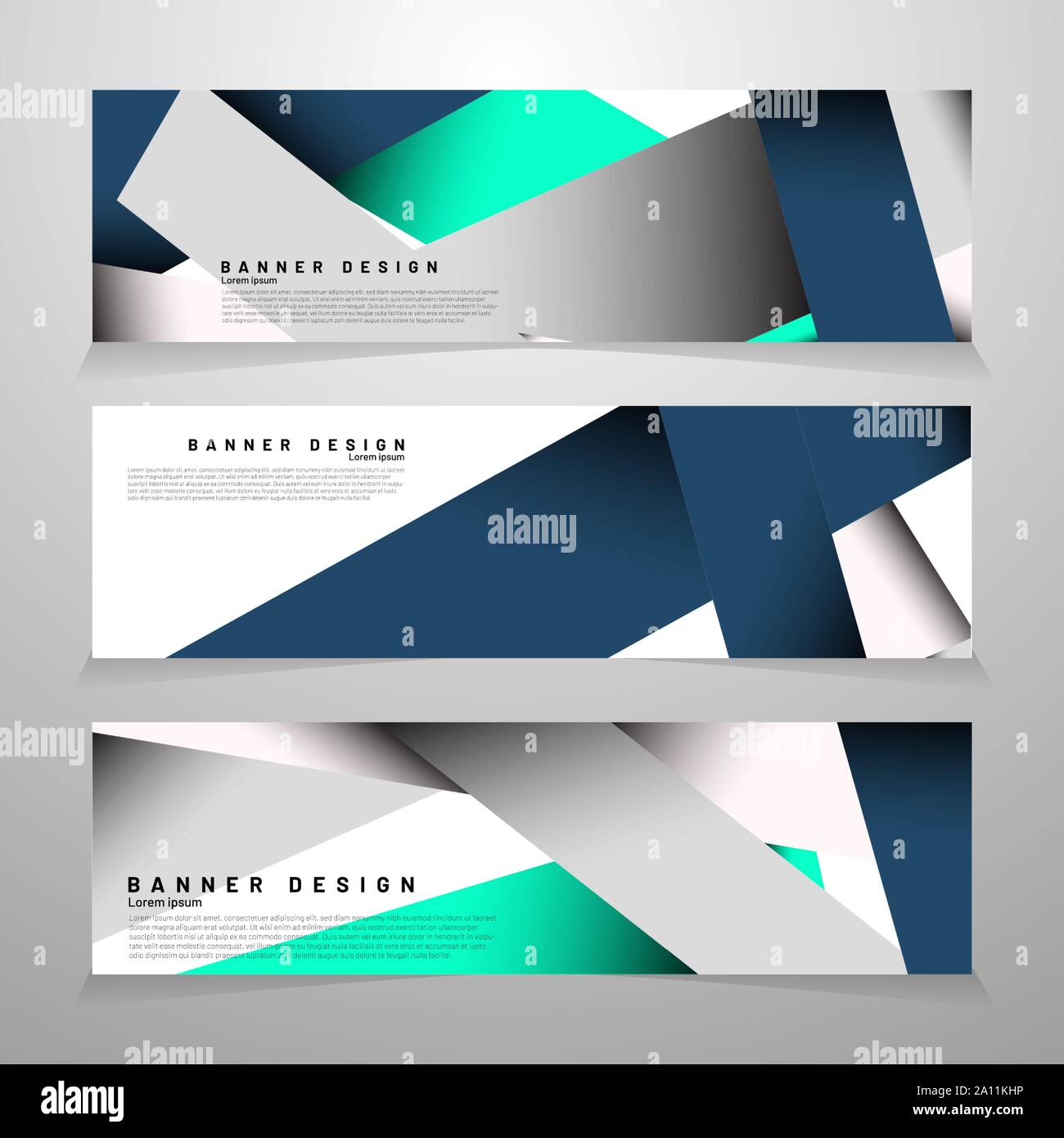 Banner minimalista rettangolo con una combinazione di colori e ombre. illustrazione vettoriale. Illustrazione Vettoriale