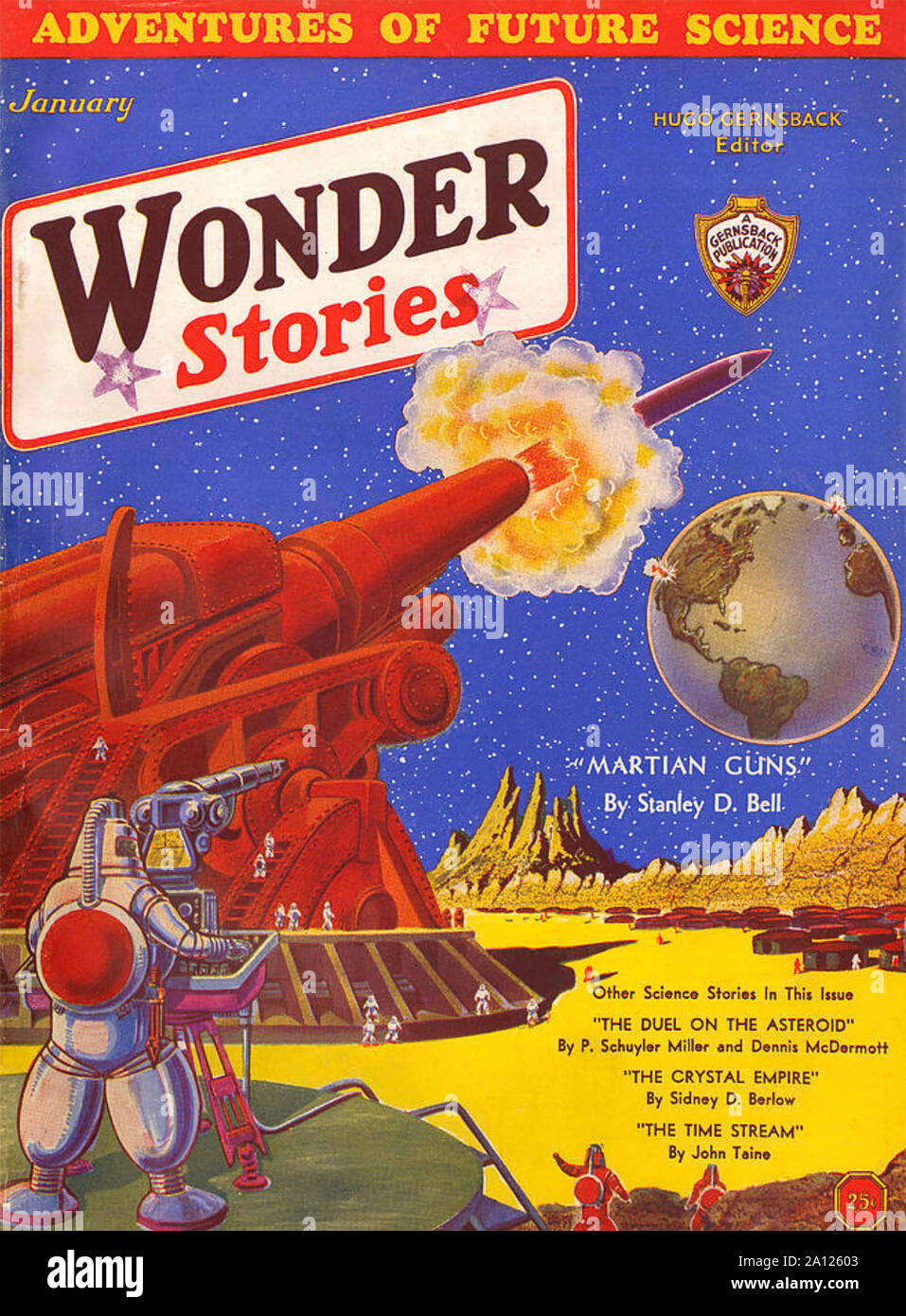 Storie di meraviglia Gennaio 1932 la copertura della American science-fiction magazine Foto Stock