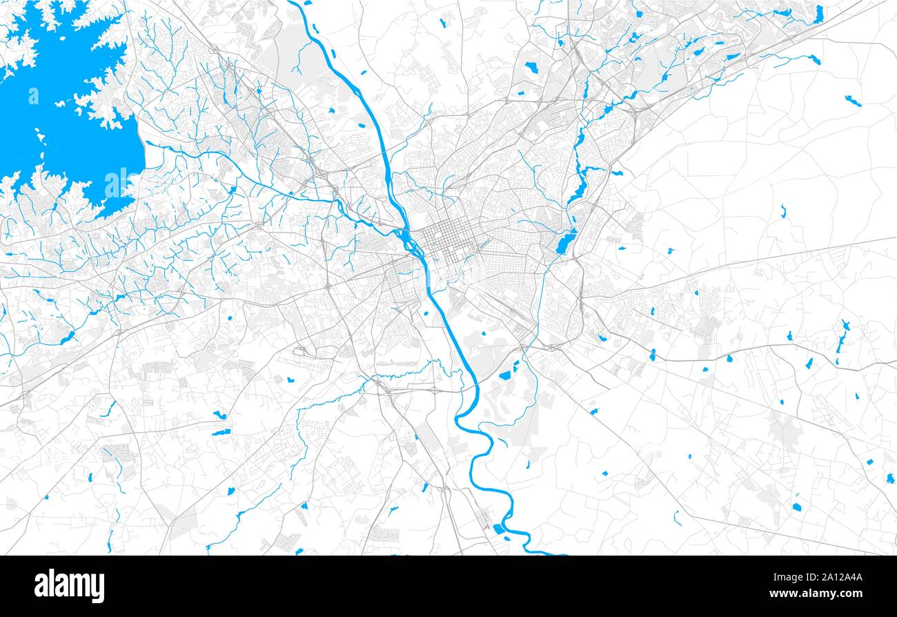 Ricco di vettore dettagliata mappa area di Columbia, nella Carolina del Sud, Stati Uniti d'America. Mappa modello per arredamento di casa. Illustrazione Vettoriale