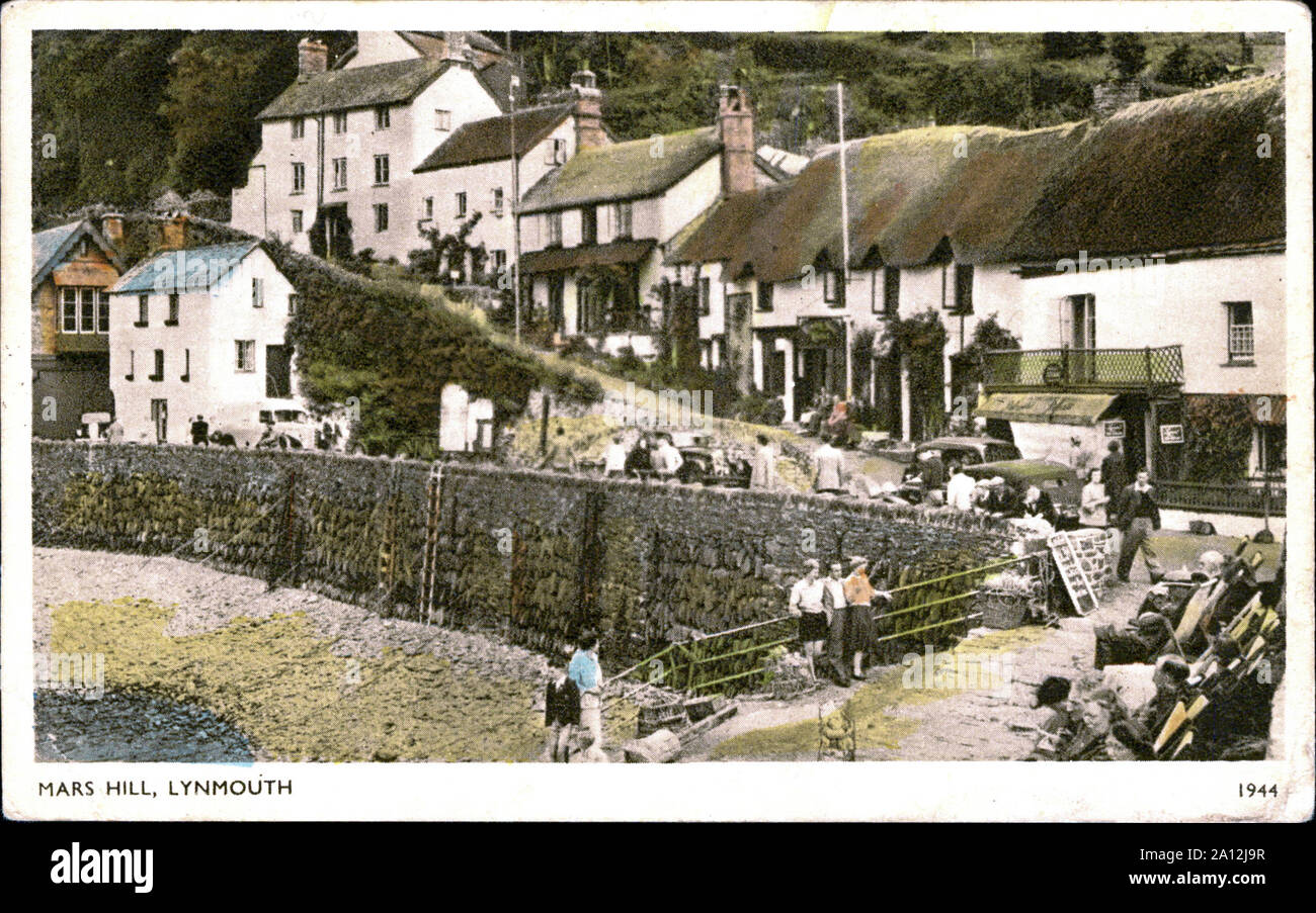 Molto vecchie cartoline per i collezionisti Foto Stock