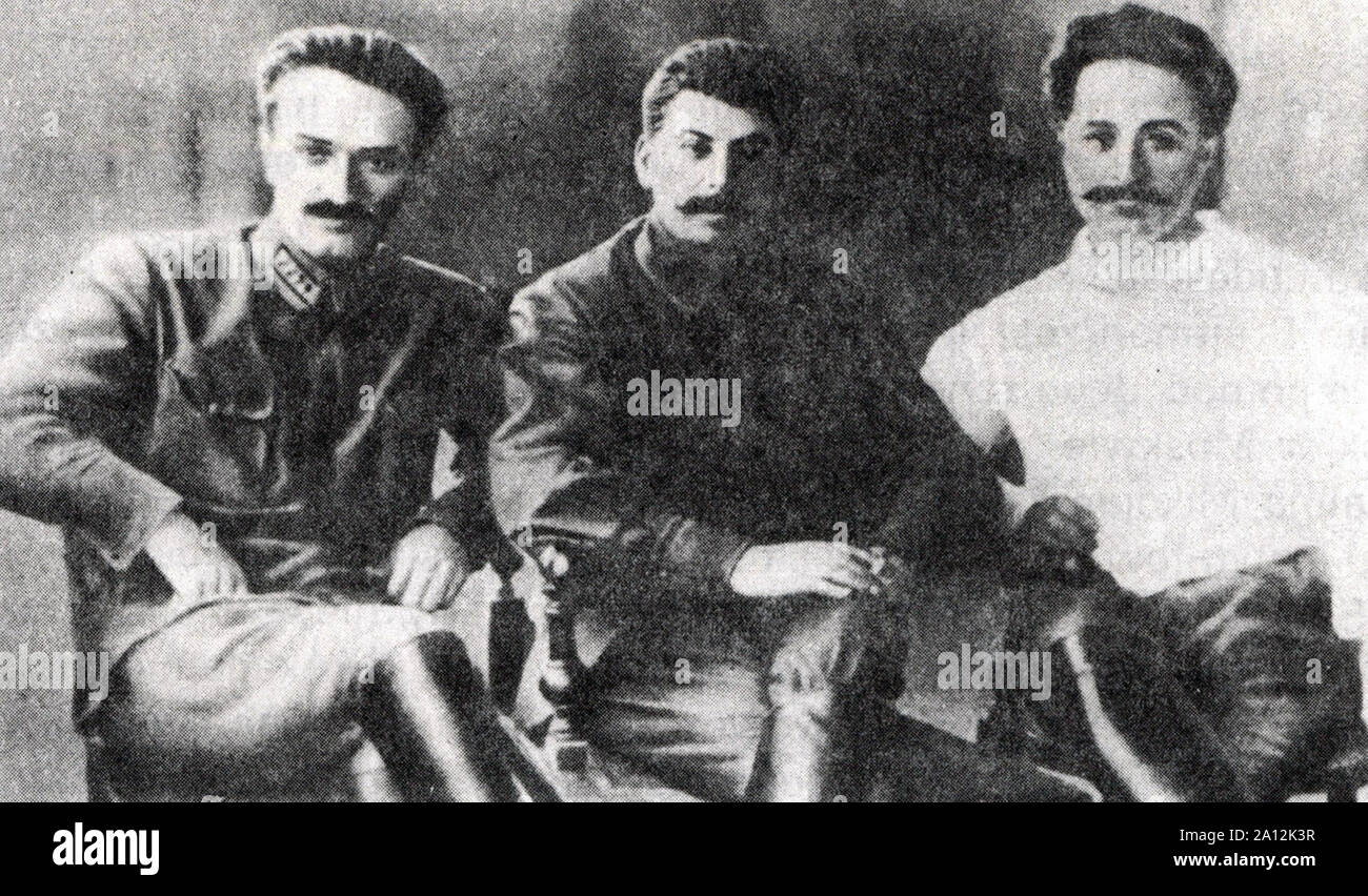 Mikojan, Joseph Stalin e Ordzhonikidze Foto Stock