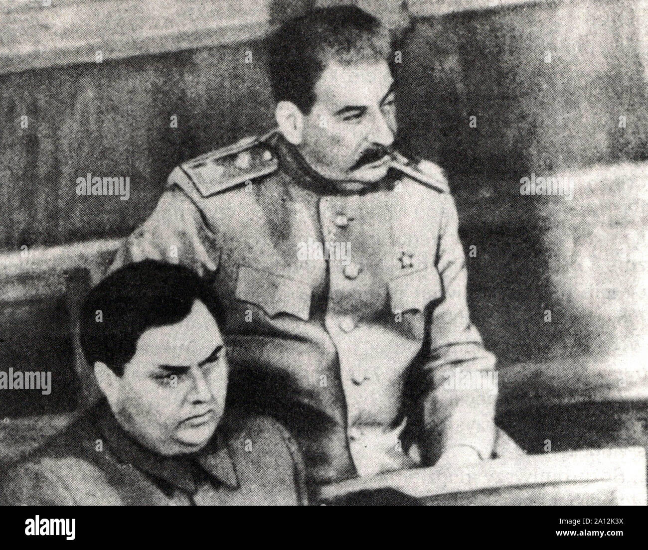 Georgy Malenkow e Joseph Stalin Foto Stock