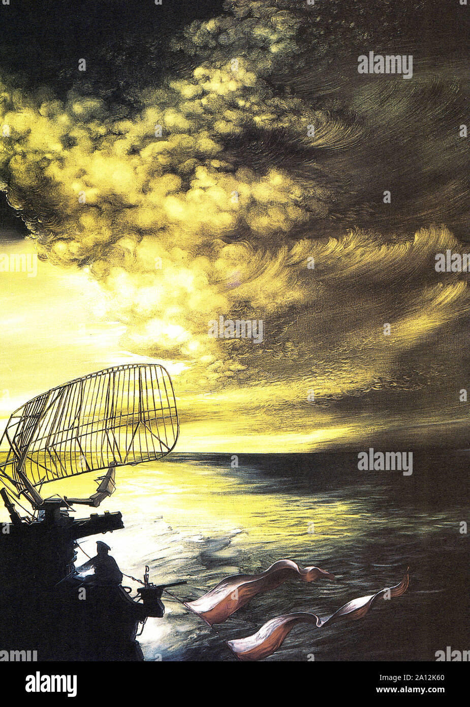 Il tempo di guerra forma d'arte artista polacco dipinte in anni ottanta Foto Stock