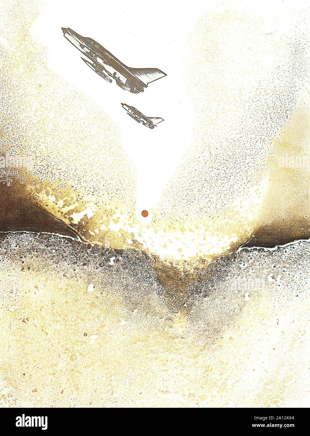 Il tempo di guerra forma d'arte artista polacco dipinte in anni ottanta Foto Stock