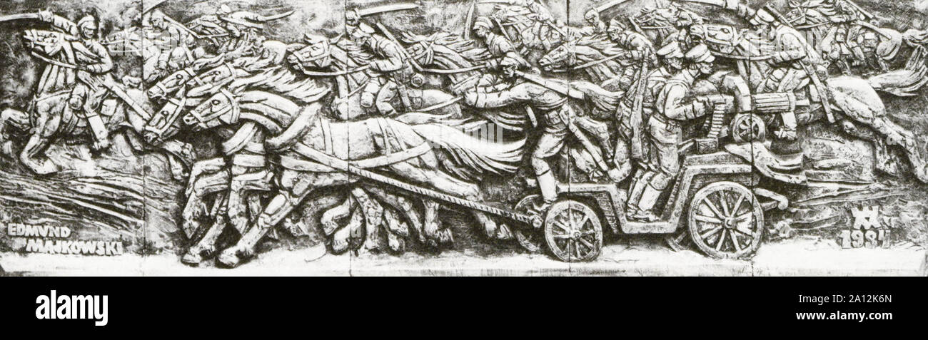 Il tempo di guerra forma d'arte artista polacco dipinte in anni ottanta Foto Stock