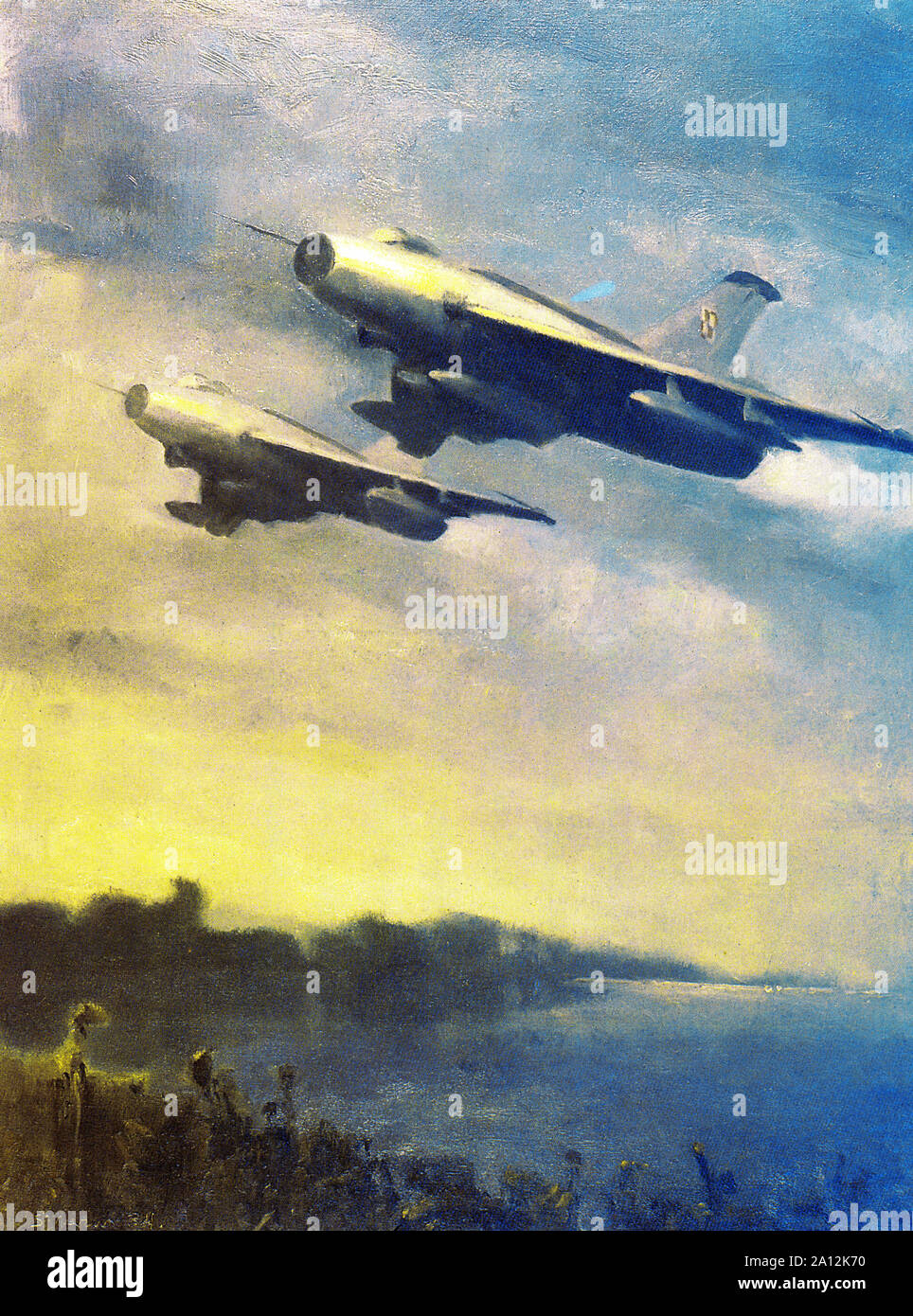 Il tempo di guerra forma d'arte artista polacco dipinte in anni ottanta Foto Stock