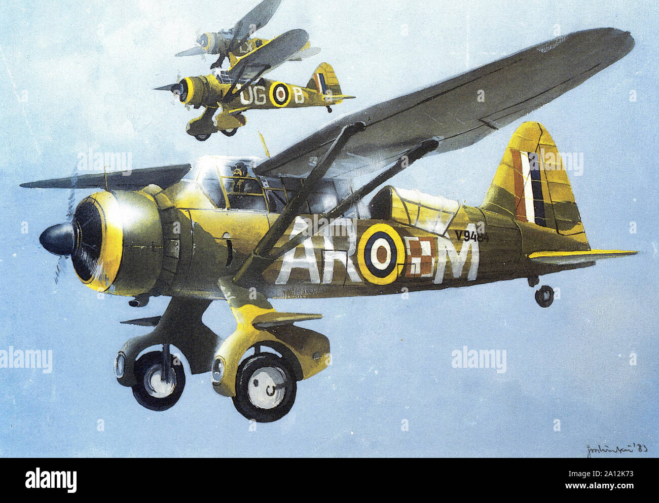 Il tempo di guerra forma d'arte artista polacco dipinte in anni ottanta Foto Stock