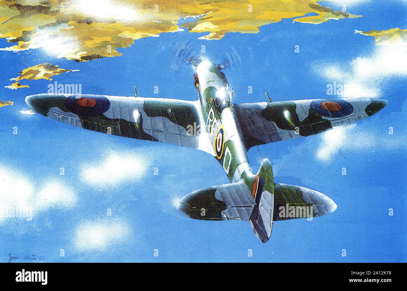 Il tempo di guerra forma d'arte artista polacco dipinte in anni ottanta Foto Stock