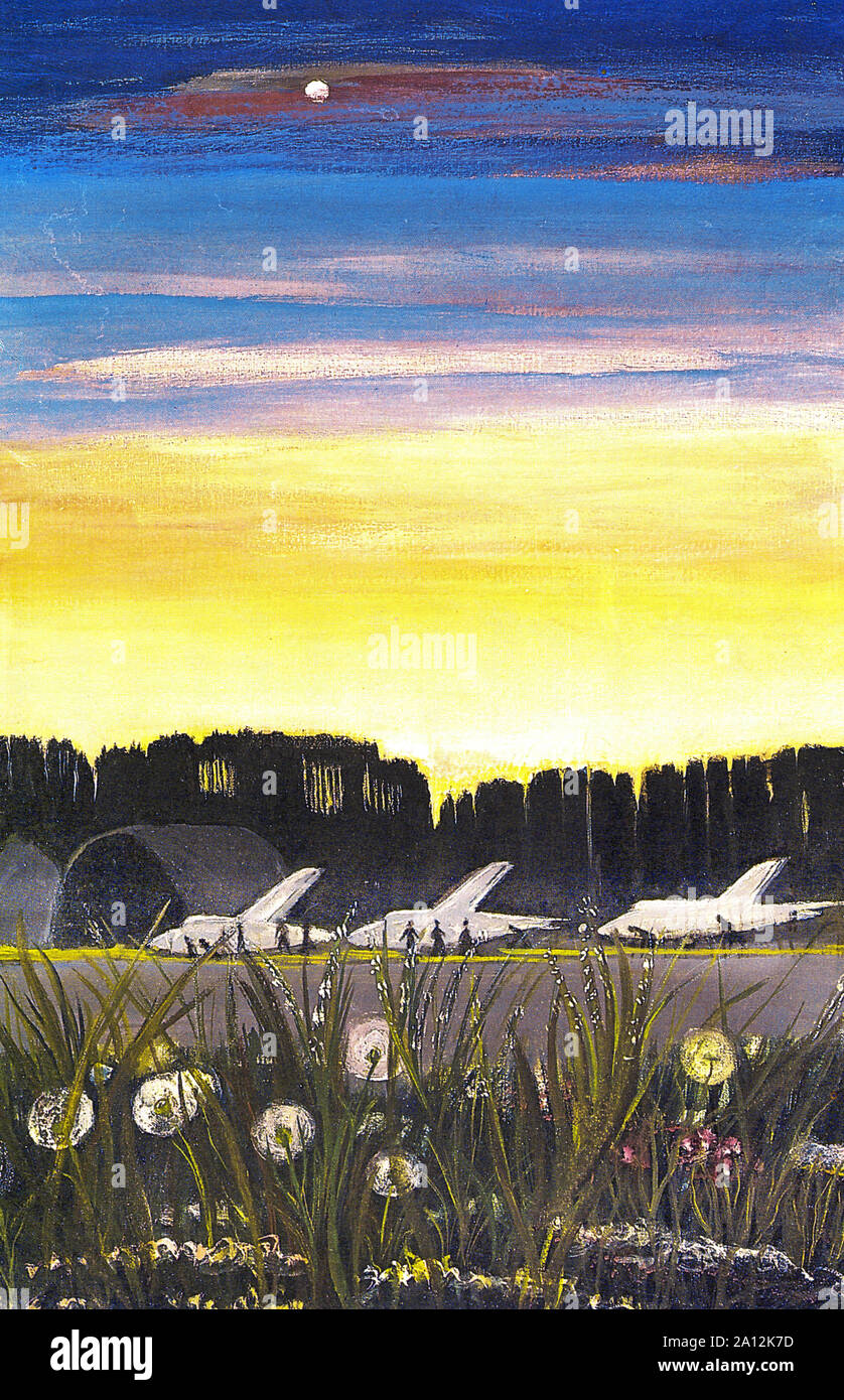 Il tempo di guerra forma d'arte artista polacco dipinte in anni ottanta Foto Stock