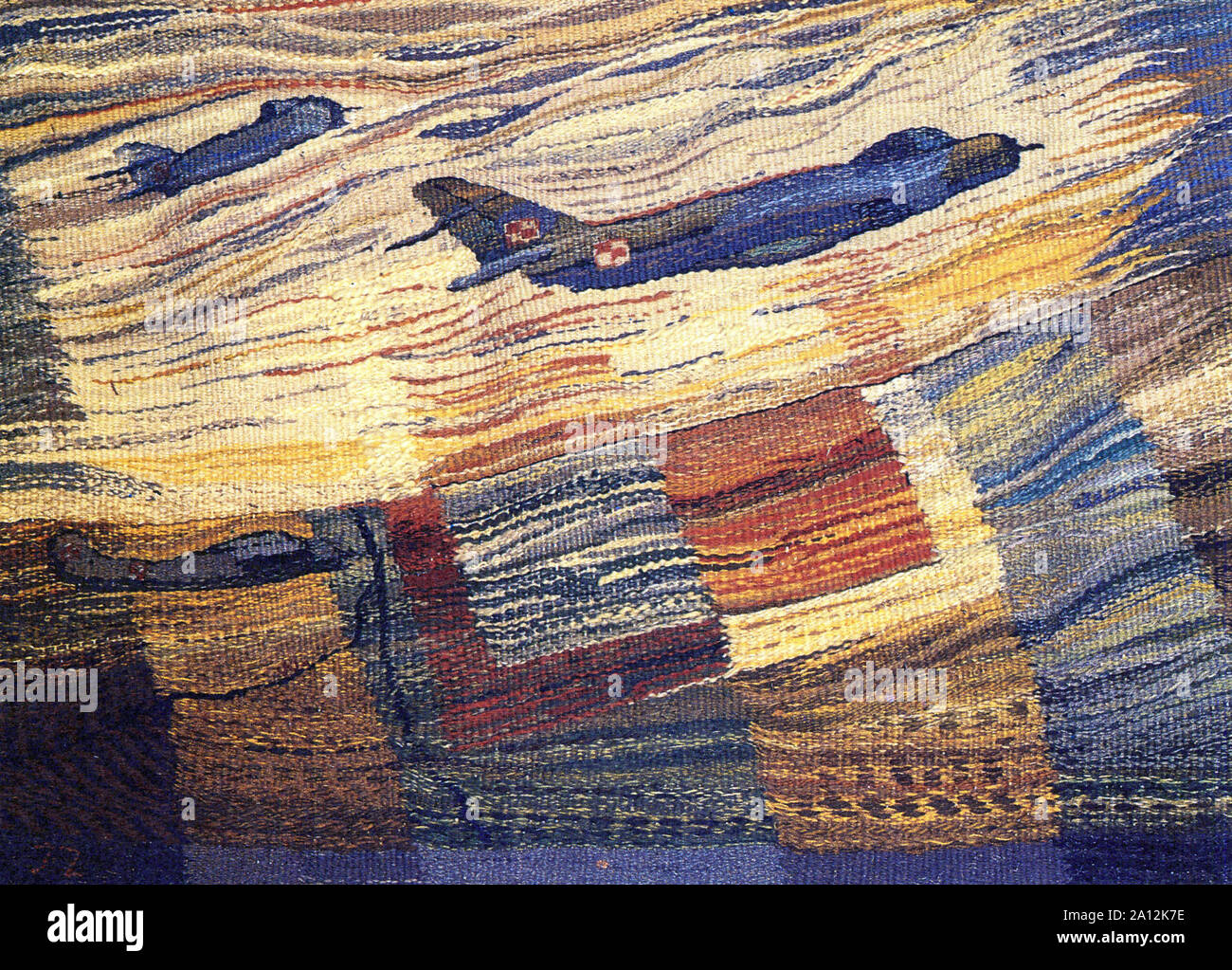 Il tempo di guerra forma d'arte artista polacco dipinte in anni ottanta Foto Stock