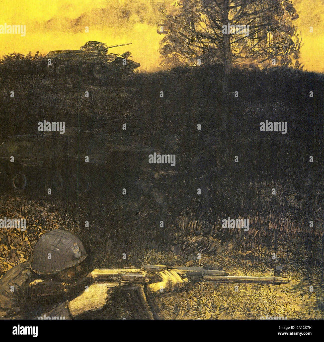 Il tempo di guerra forma d'arte artista polacco dipinte in anni ottanta Foto Stock