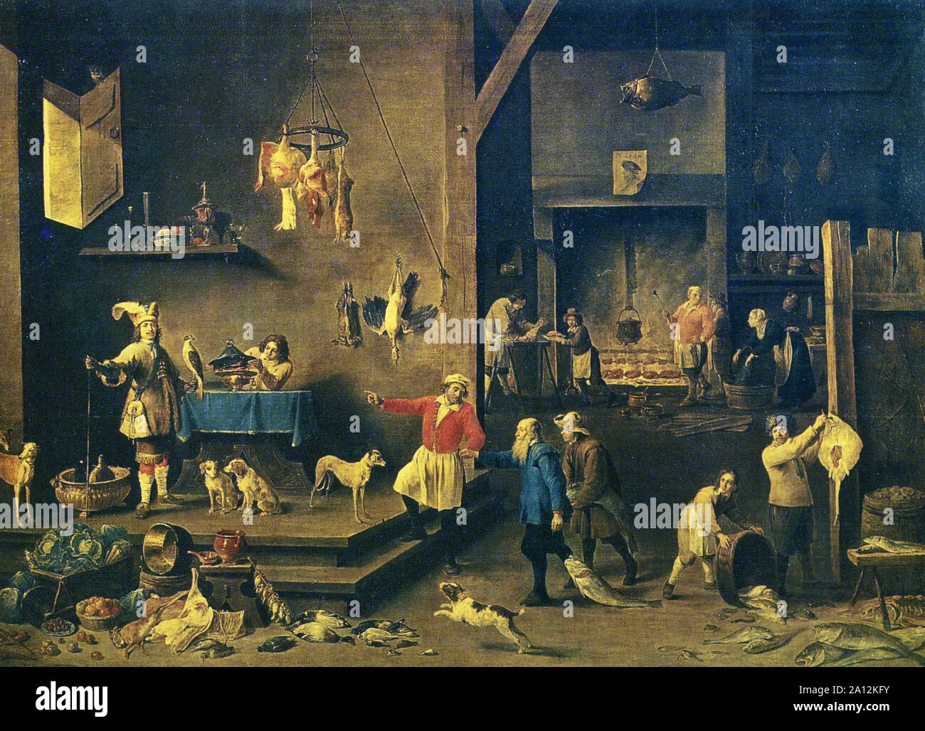 La pittura di David Teniers il Giovane 1610-1690-cucina, 1646, olio su tela Foto Stock