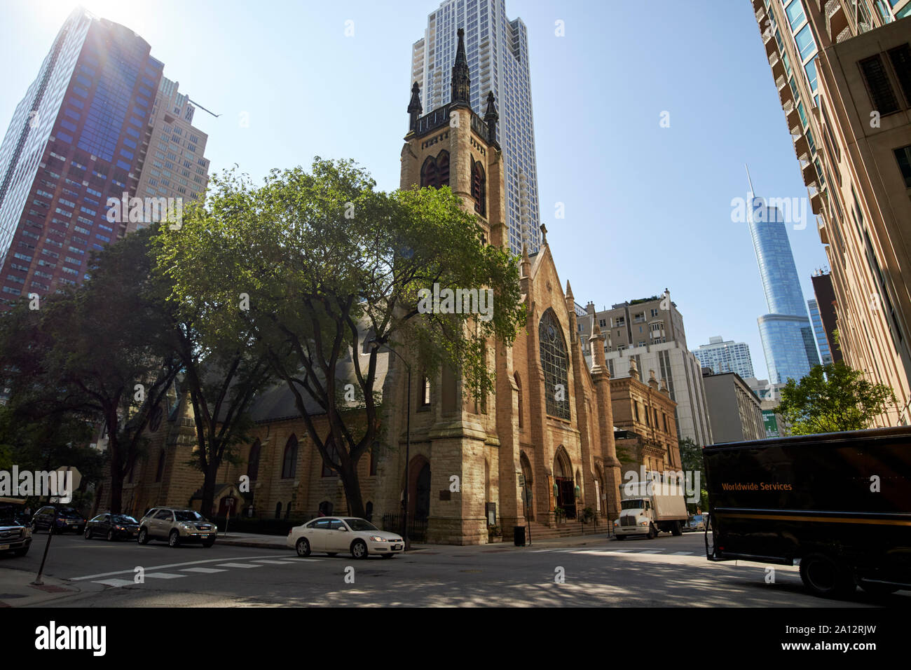 St James Cathedral chiesa episcopale di chicago, illinois, Stati Uniti d'America Foto Stock