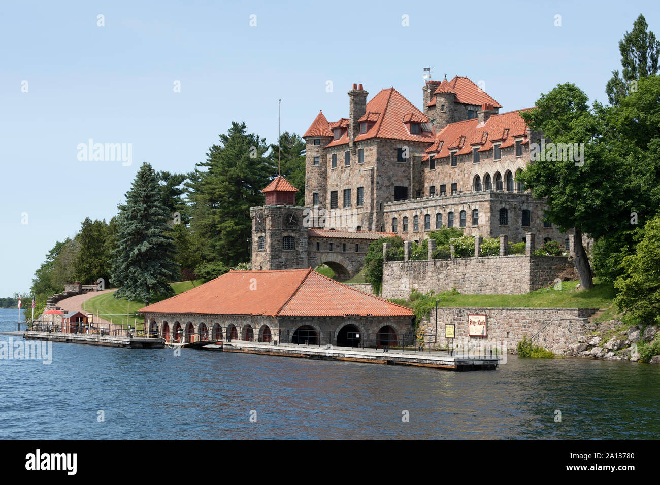 Il castello di cantante, scuro isola, St Lawrence River, mille isole New York Foto Stock