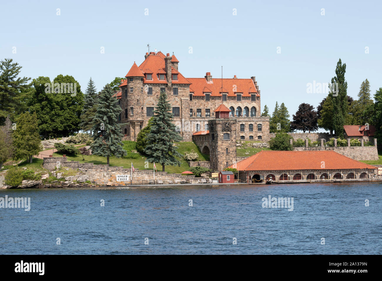 Il castello di cantante, scuro isola, St Lawrence River, mille isole New York Foto Stock