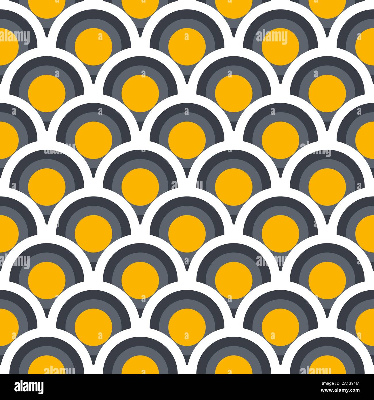 Colorfull seamless pattern con cerchio di scala uno all'interno dell'uno. Tematiche tavolozza dei colori per gli eventi o le stagioni. Illustrazione Vettoriale