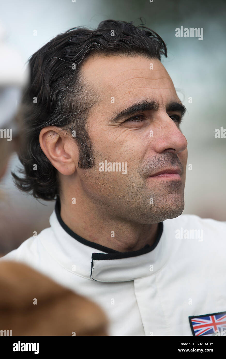 Dario Franchitti, (Indianapolis 500 vincitore), a Goodwood xiii sett 2019 a Chichester, Inghilterra. Copyright Michael Cole Foto Stock