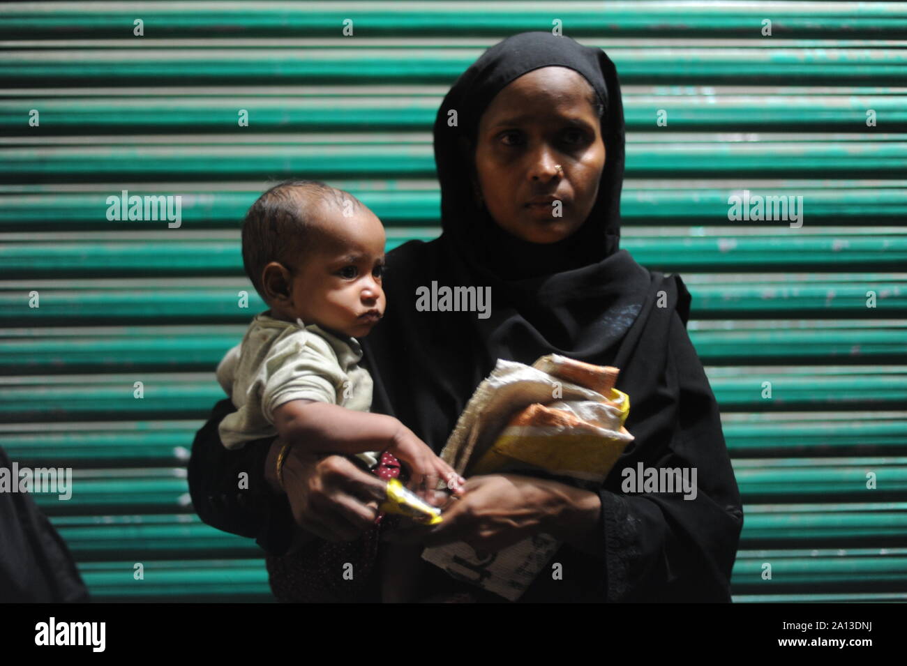 Il 28 luglio 2012. Coxs Bazar, Bangladesh. Rifugiati Rohingyas in Bangladesh Camp Foto Stock