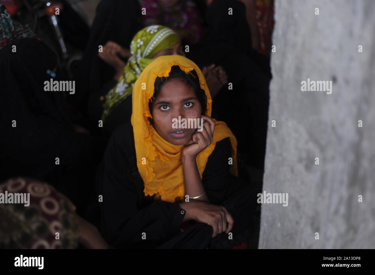 Il 28 luglio 2012. Coxs Bazar, Bangladesh. Rifugiati Rohingyas in Bangladesh Camp Foto Stock