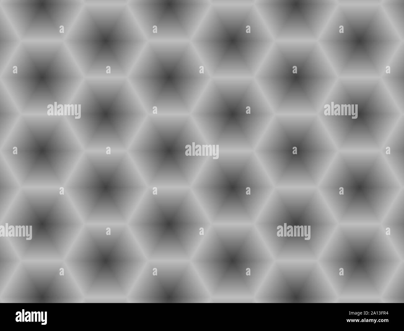 Abstract background contemporaneo e moderno monocromatico gradiente geometrico esagoni grigio Foto Stock
