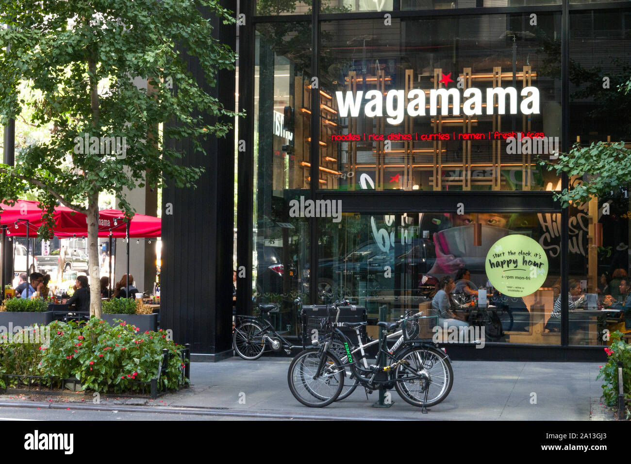 Wagamama's Restuaurant asiatici , Murray Hill, NYC, STATI UNITI D'AMERICA Foto Stock